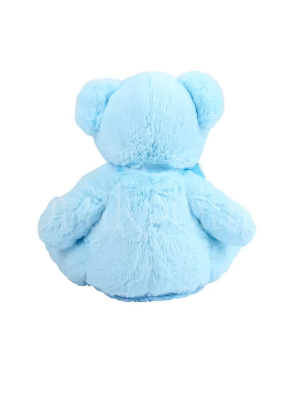 Wensknuffel Teddy blauw met rits 40 cm - Drukgeluk