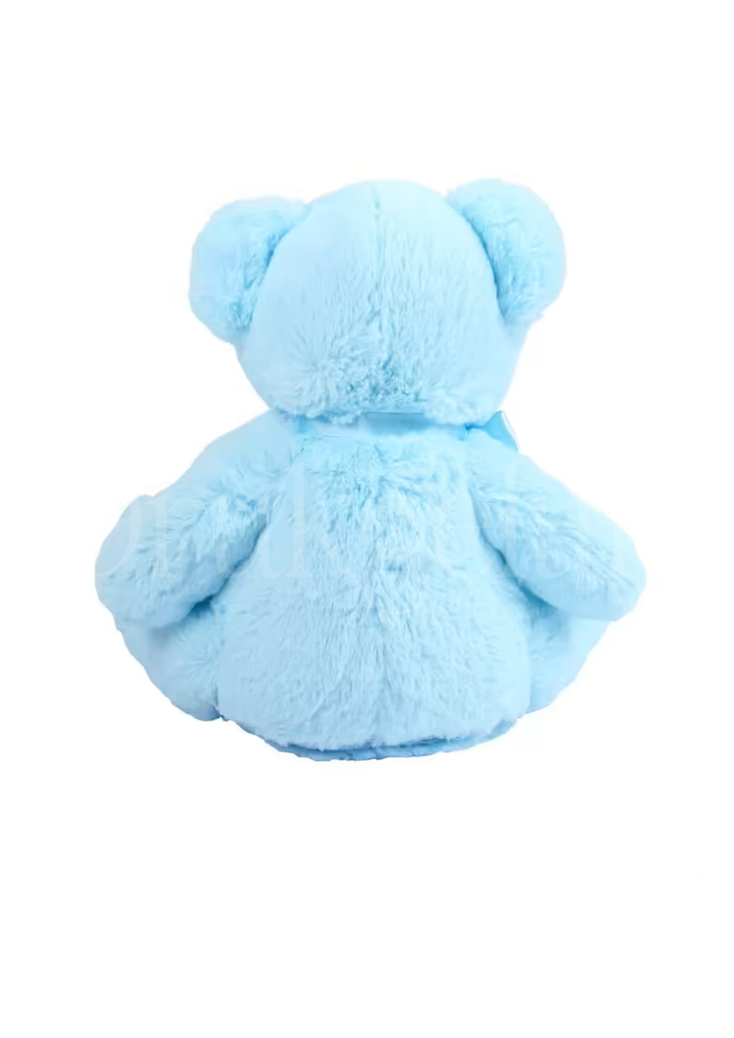 Wensknuffel Teddy blauw met rits 40 cm - Drukgeluk