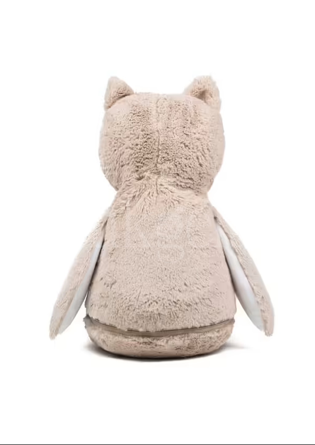 Wensknuffel Uil beige met rits 40 cm - Drukgeluk