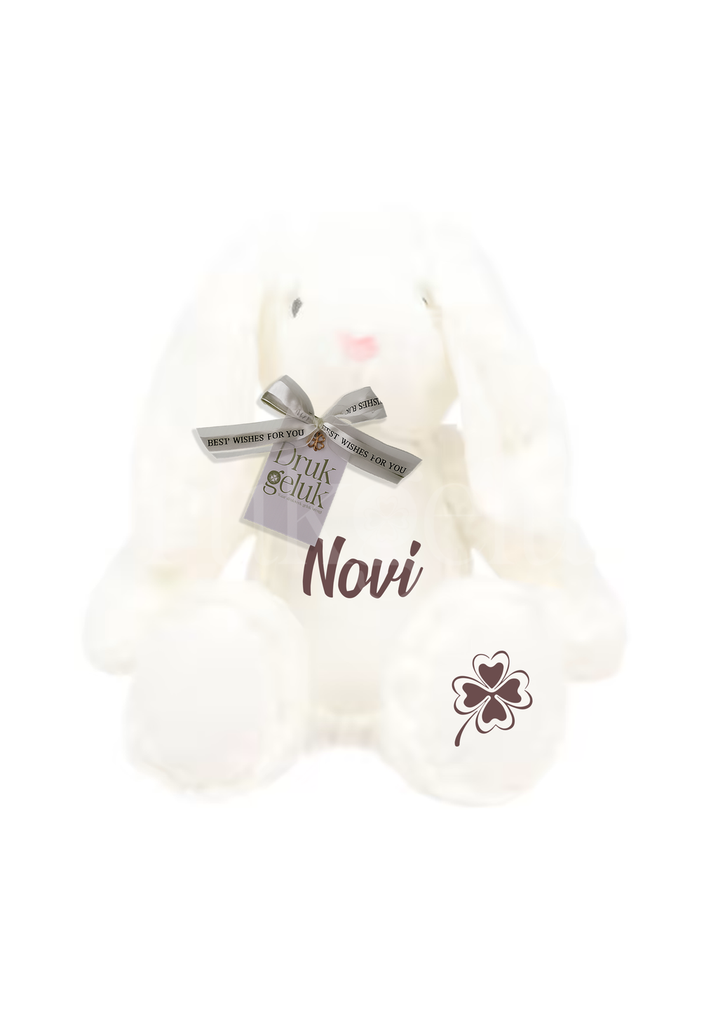 Wensknuffel Konijn wit 23cm - Drukgeluk