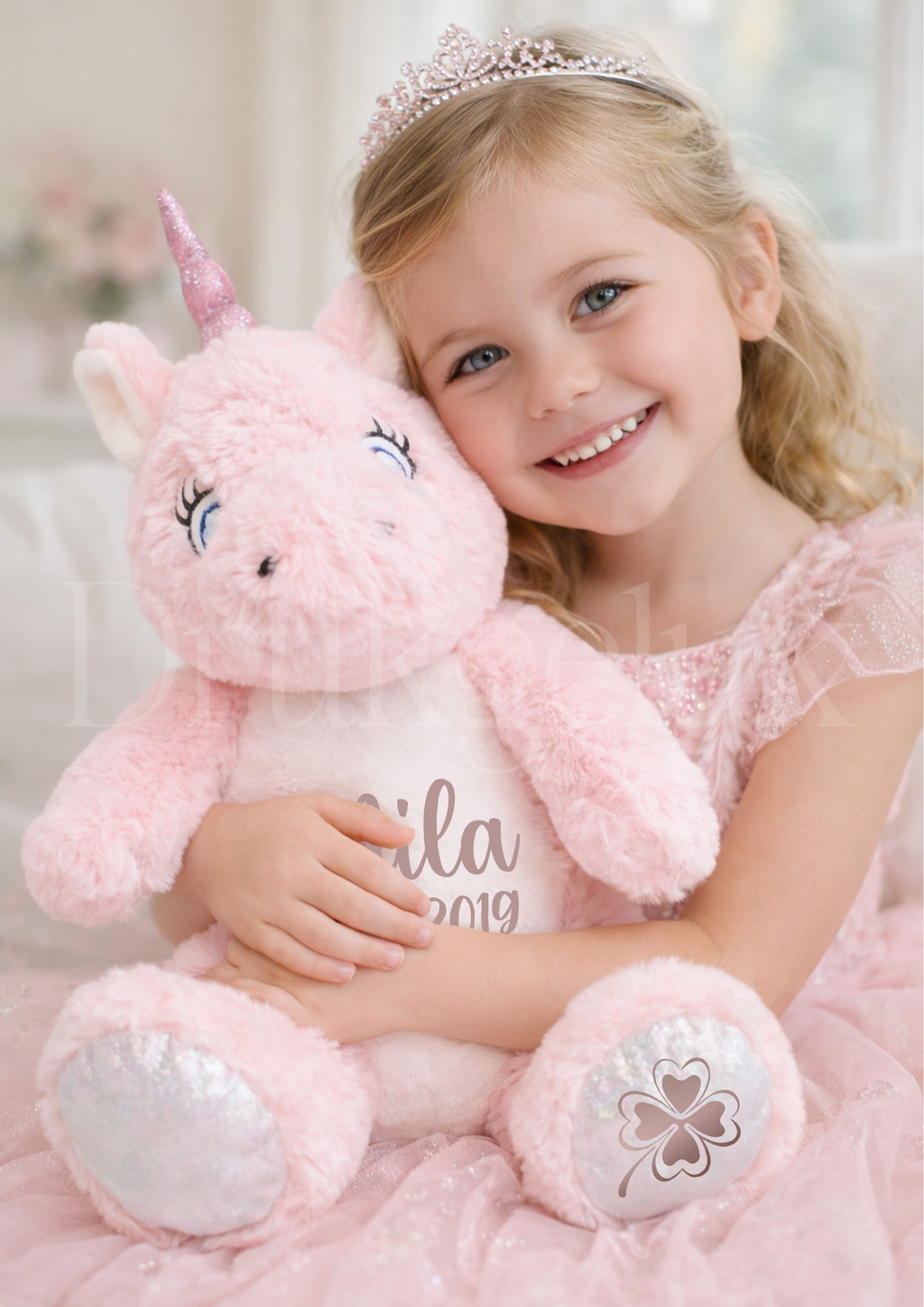 Wensknuffel Eenhoorn roze met rits 40 cm - Drukgeluk