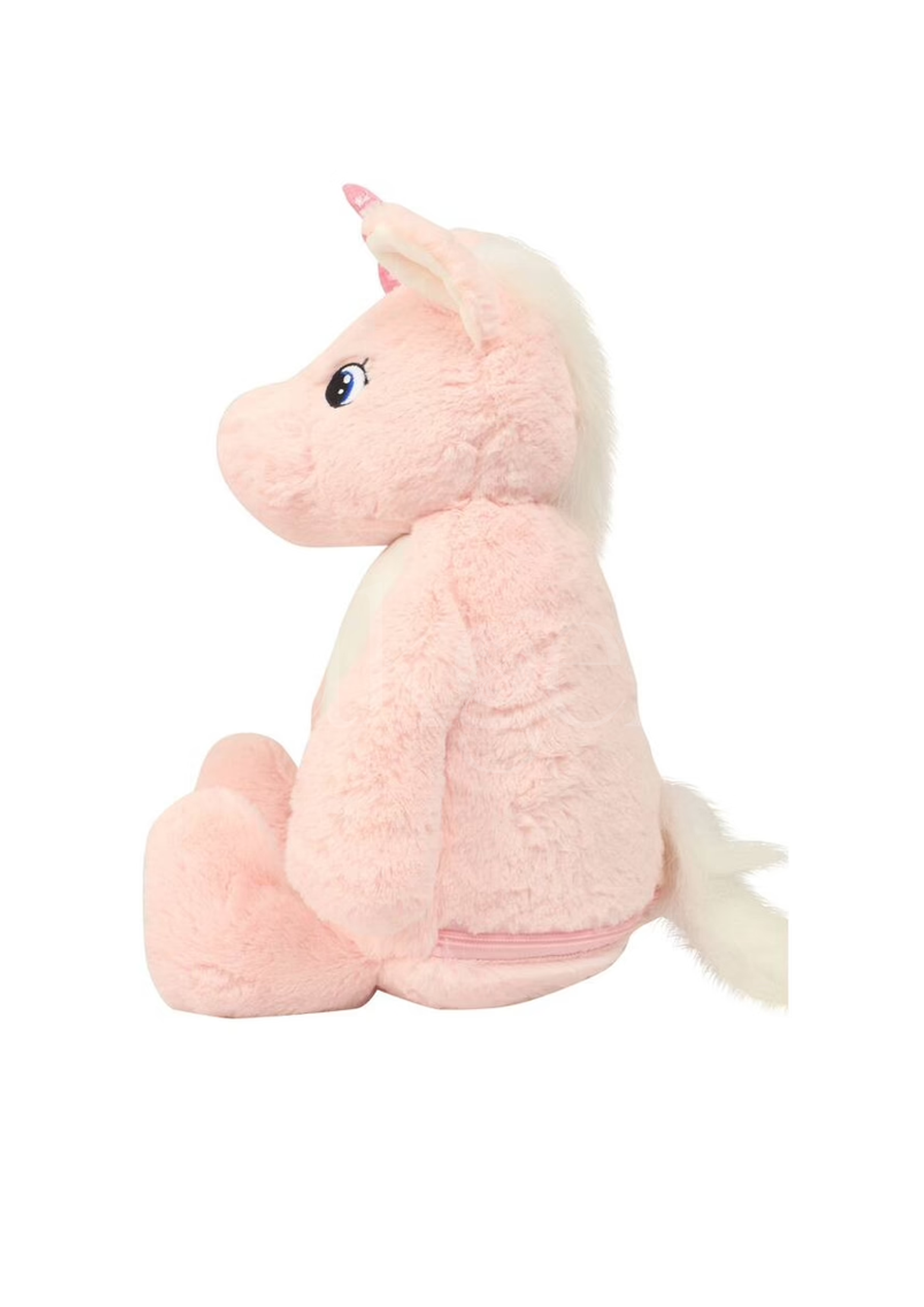 Wensknuffel Eenhoorn roze met rits 40 cm - Drukgeluk