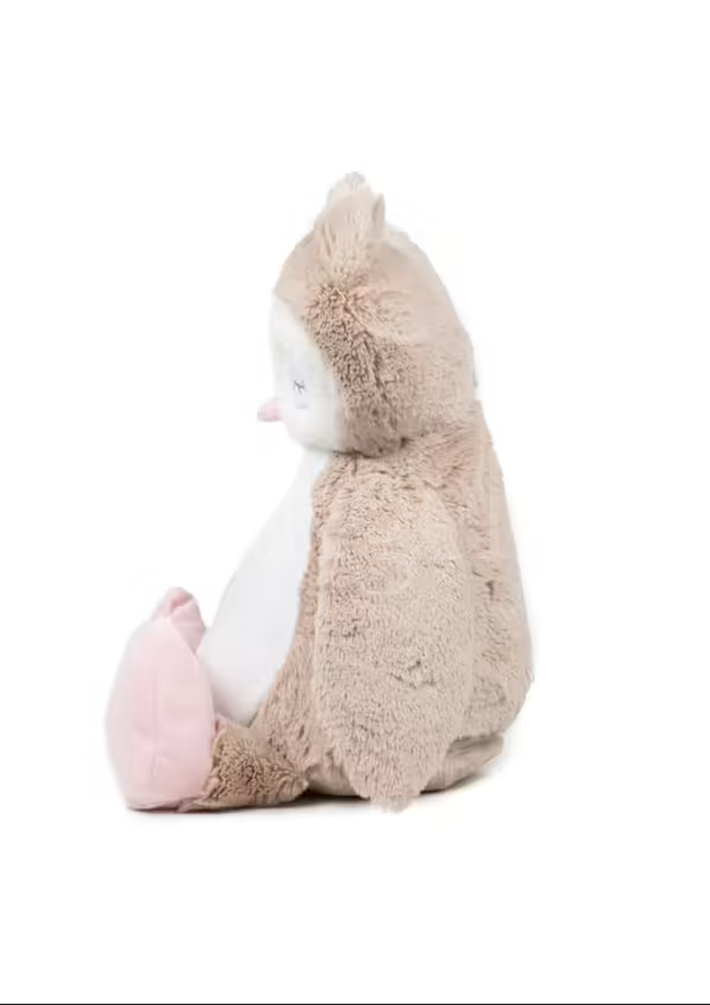 Wensknuffel Uil beige met rits 40 cm - Drukgeluk